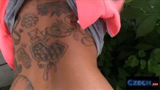 Camcorder CzechXXX - Fucking a Busty Blonde Behind a Bridge for Cash-0