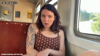  MarshSwallow  Public Masturbation In The Train  Amateur porn-2