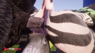 [GetFreeDays.com] Curvy Furry Zebra Monster Cock Double Penetration Yiff Threesome Porn Film March 2023-3