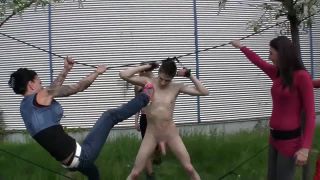 Sadistic Girls – Chantal, Miss Jane, Sweetbaby, Medina – Ballbusting for the new money slave ballbusting -7
