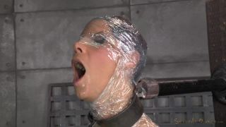 Sexy Syren De Mer saran wrapped, mummified and shackled, ...-3