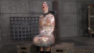Sexy Syren De Mer saran wrapped, mummified and shackled, ...-4