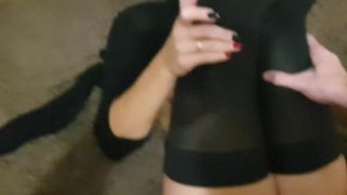 HuyasandChloe - I am Fucked Hard my Wife after Work Day and Cumming on Stockings  on amateur porn young amateur lesbians-0