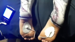 Tens unit foot tickling footjob -1