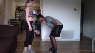 Girl hits guy in the genitals with new boots.-7