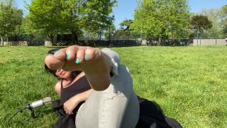 curvy femdom Feetwonders in ASMR feet teasing outdoors - $9.99 , feetwonders on femdom porn-2