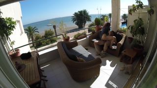 [Amateur] Stealth sex on beach balcony while people walk nearby-4