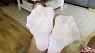 video 11 Goddess Lena — White Socks Footjob, calf fetish on fetish porn -9