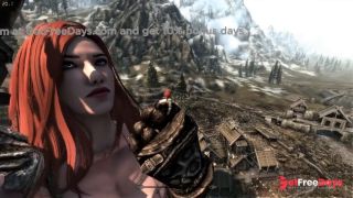 [GetFreeDays.com] Cute Redhead grows into goddess and has fun with the city - Skyrim Giantess Sex Stream July 2023-8