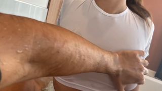 Yoya Grey - Wet Clothed Sex with Hot Tall Brunette Teen Waitress - Amateur POV Sex [1080p] - Teen-1