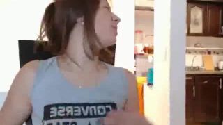 IOP Girl Masturbates Live With Mother In The Kitchen-7