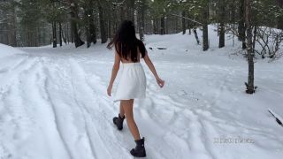 Sex In A Winter Snowy Forest , The Beauty Got Hot Cum On Her Face 1080p-0