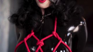 clip 34 Miss Ellie Mouse – Ballet Boots Rope Bondage and Latex Catsuit on pov smoking fetish clips-8