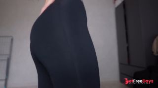 [GetFreeDays.com] Cameltoe in Black Tight Leggings Close Up Adult Leak July 2023-5