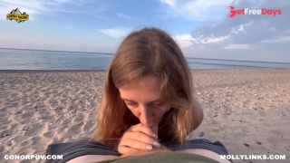 Hot Couple Fuck on a Public Beach and Almost get Caught-7