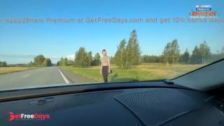 [GetFreeDays.com] Hot bitch hitchhikes in tight leggings, shows tits and ass and pays for the ride with sex Sex Video February 2023-1