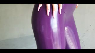 Video Svetlana Latex Deep Violet Catsuit and White Pleasers 720p HD-0