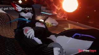 Lonely space furry fuffilling her needs.-9