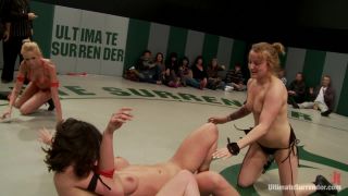 Kink.com- 4 girl un-scripted Tag Team wrestling Shot live, in front of a public audience Brutal sexual action-8