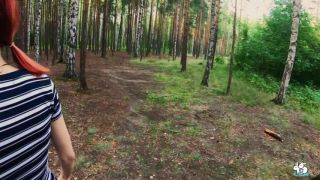 Redhead Deepthorats Boyfriends Cock While Walking In The Forrest!!!-5