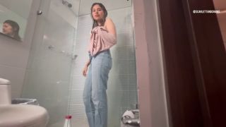 My Stepsister Takes A Shower With Very Hot Water I Finish With Her The Water In The Video Is Recyc 480p-1