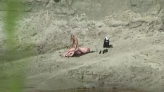 Nude couple fucking in the rocks-7