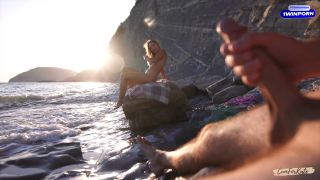 DICK FLASH On A Nudist Beach Stranger Caught Me Jerking Off And Helped -3