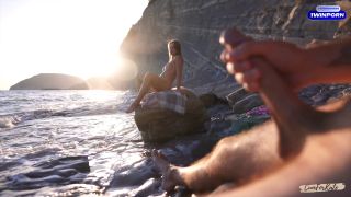 DICK FLASH On A Nudist Beach Stranger Caught Me Jerking Off And Helped -4
