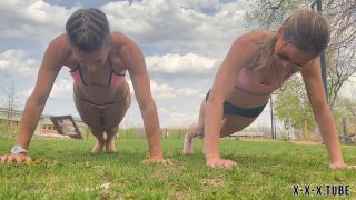  Lora Cross  fetish Lora Cross Lora And Madison Public Pushup Challenge-2