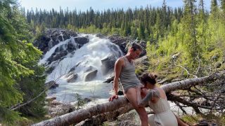 Implantboy Swe,Sessa Skye - We came to see the waterfall but stayed for this - RosySky 4k 60fps-3