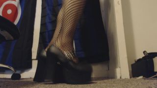 online xxx clip 49 Miss Alice the Goth – Fingering Hairy Pussy in Heels Stockings, lesbian smoking fetish on fetish porn -2