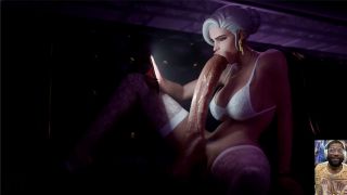 L6RD7BLU3 - Large Cock Ass Ashe Sucks Her Own Futa Cock, Yellow Lantern Jerks Off Her Large Futa Cock-1