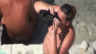 Nudist couples fucking in rocky  beach-1