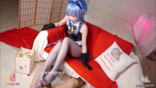 clip 5 Yuzu Kitty - Original God Bunny Girl Gan Yu Celebrates Chinese New Year. (Sugar Heart Vlog), femdom hard caning on cosplay -1