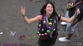 Mardi Gras 2017 From Our Bourbon Street Apartment Girls Flashing For Beads Lesbian!-3