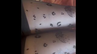 Spermcovered - Black nylon cumshot compilation amateur-5