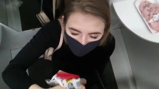 GF makes me Risky Cum inside White Disney Sock in Mall Public Changing ...-6