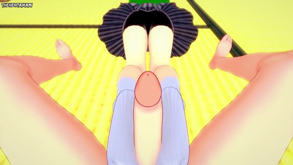 TheHentaiKami - Chie Satonaka From Persona 4 Works Out By Giving You A Footjob!
