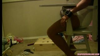 Diaperedonline2Nikki Nikki Bound in High Chair-6