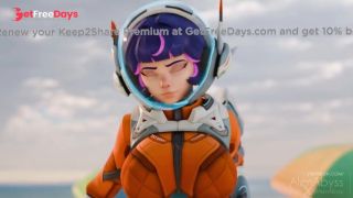 Releasing a Massive Cumshot inside Juno from Overwatch-1