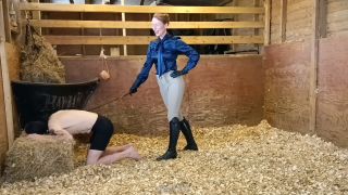 [K2S.CLUB] Madam M - Sadistic Stables Sack Smashing extreme ballbusting and cropping punishment - FullHD 1080P-8