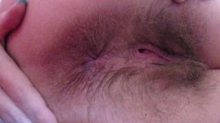 Winking my wet hairy asshole in closeup – CuteBlonde666, plastic fetish on femdom porn -7