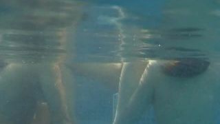 Three girl lesbian party in the  pool-5