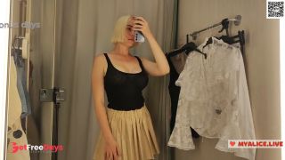 [GetFreeDays.com] Trying on transparent clothes in the fitting room. Naked blonde flashed her boobs in a public place Sex Video June 2023-7