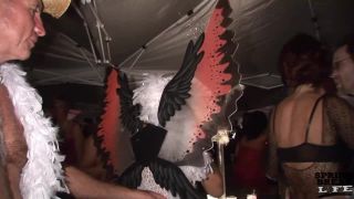 xxx clip 7 femdom gagged Fantasy Fest Body Painted Milfs in the Street, brunette on blonde porn-8