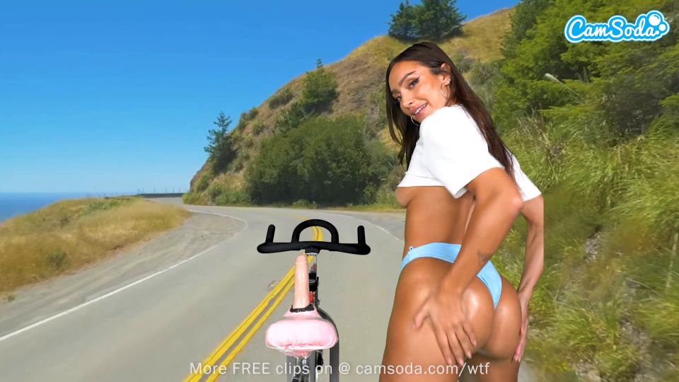 Amateur Big Ass Latina Has First Squirting Orgasm On Dildo Bike Ride