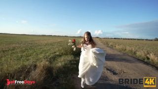 [GetFreeDays.com] BRIDE4K. Horny bride ran away from the wedding and showed her natural tits to strangers in the field Adult Stream March 2023-0