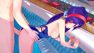 18-25 Mita Has Wet Fucking at the School Pool - MiSide hentai animation-8