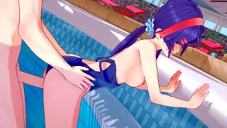 18-25 Mita Has Wet Fucking at the School Pool - MiSide hentai animation-9