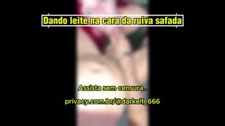 Redhead Blowjob challenge playing with hot redhead in wet blowjob until receiving cum on her face-9